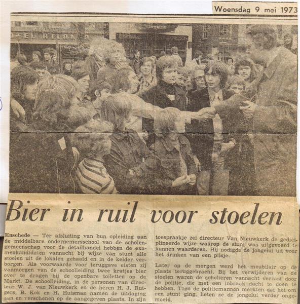 Schoolbezetting 1973 - Ludieke aktie